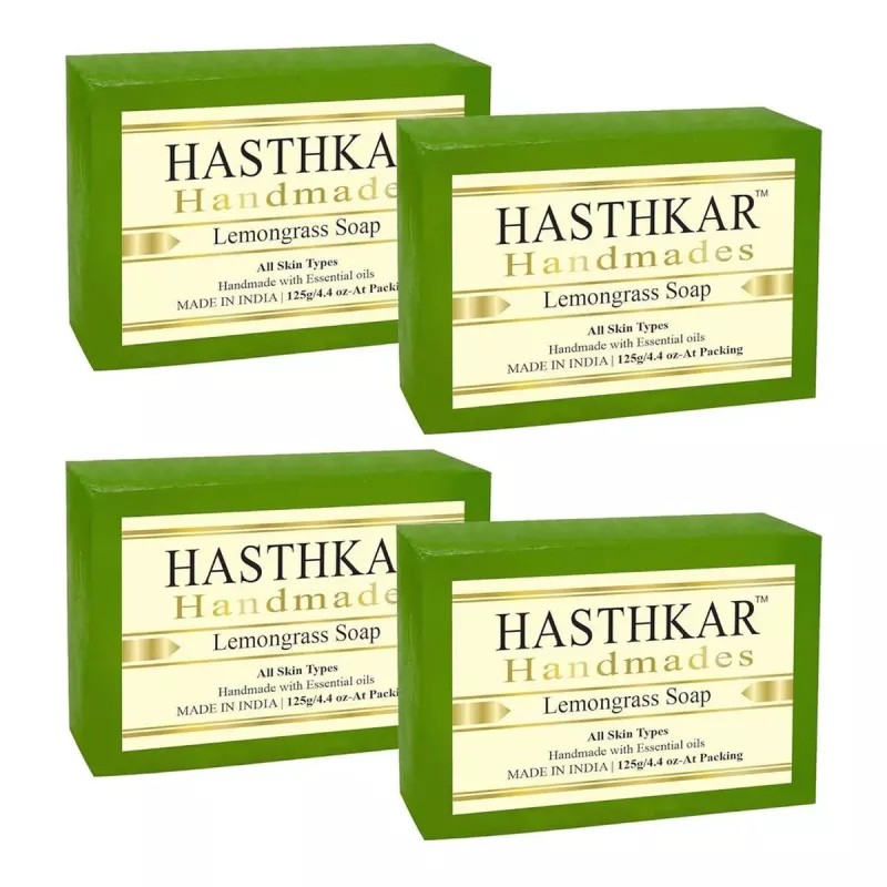 Hasthkar Handmades Lemongrass Soap (125g, Pack of 4)