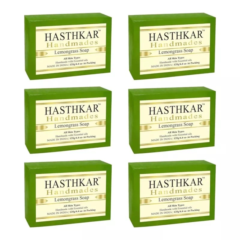 Hasthkar Handmades Lemongrass Soap (125g, Pack of 6)
