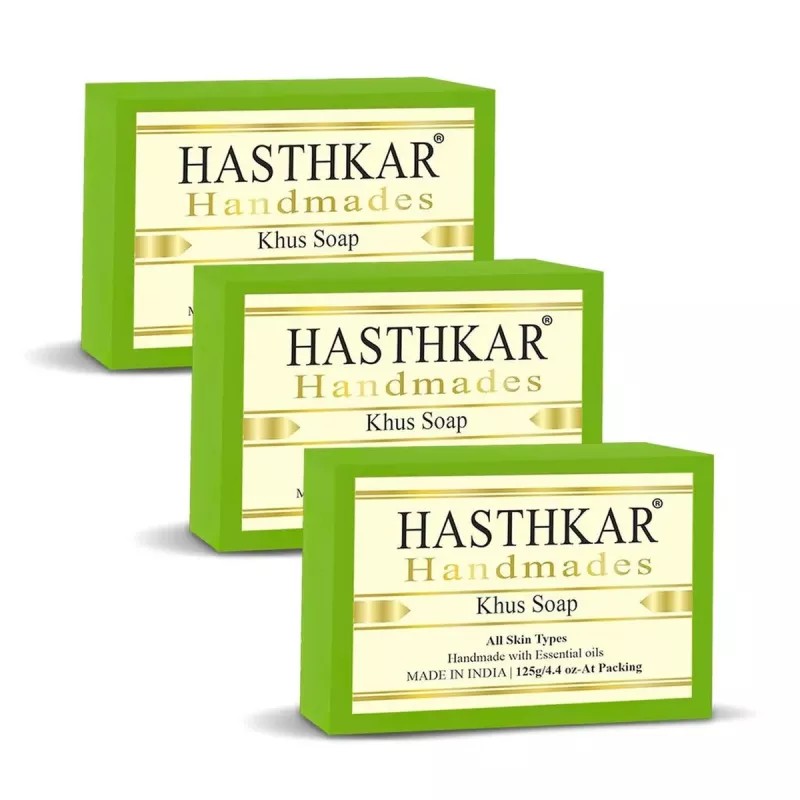 Hasthkar Handmades Khus Soap (125g, Pack of 3)