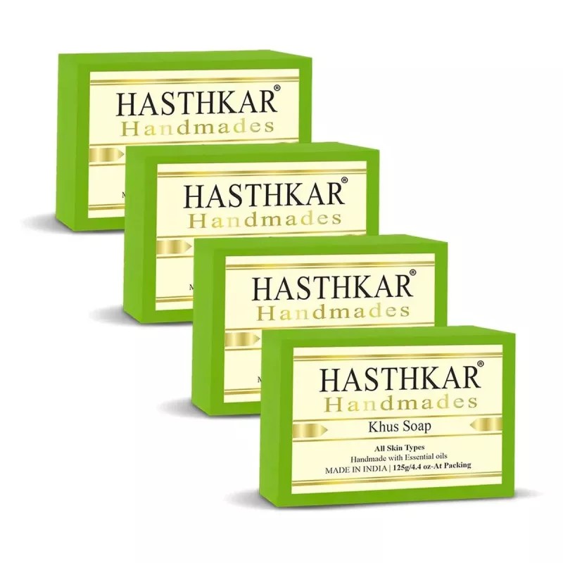 Hasthkar Handmades Khus Soap (125g, Pack of 4)