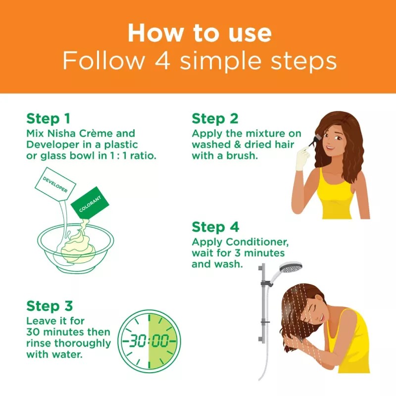 Nisha Creme Hair Color 3.5 Chocolate Brown (40g, Pack of 6)