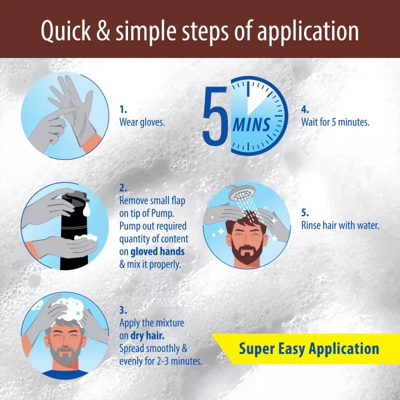 Nisha 5 Minutes Quick Hair Color Shampoo Dark Brown (180ml)