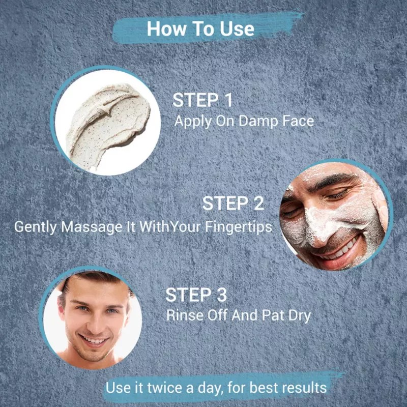 Mancode Glowing Rice Face Scrub (100g)