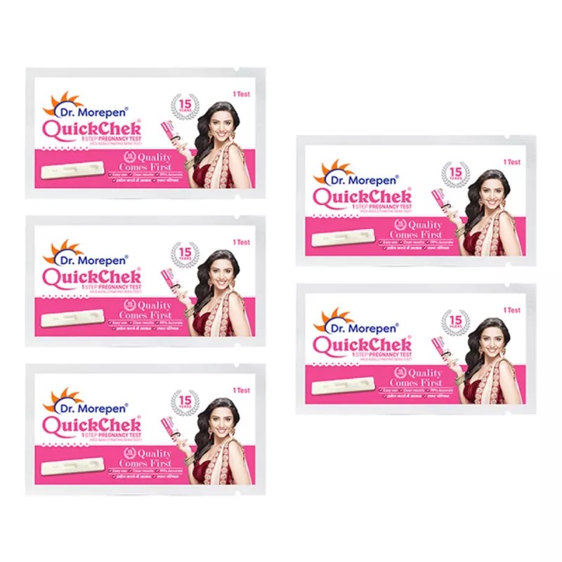 Dr Morepen Quickchek Pregnancy Test Kit (1Pack, Pack of 5)
