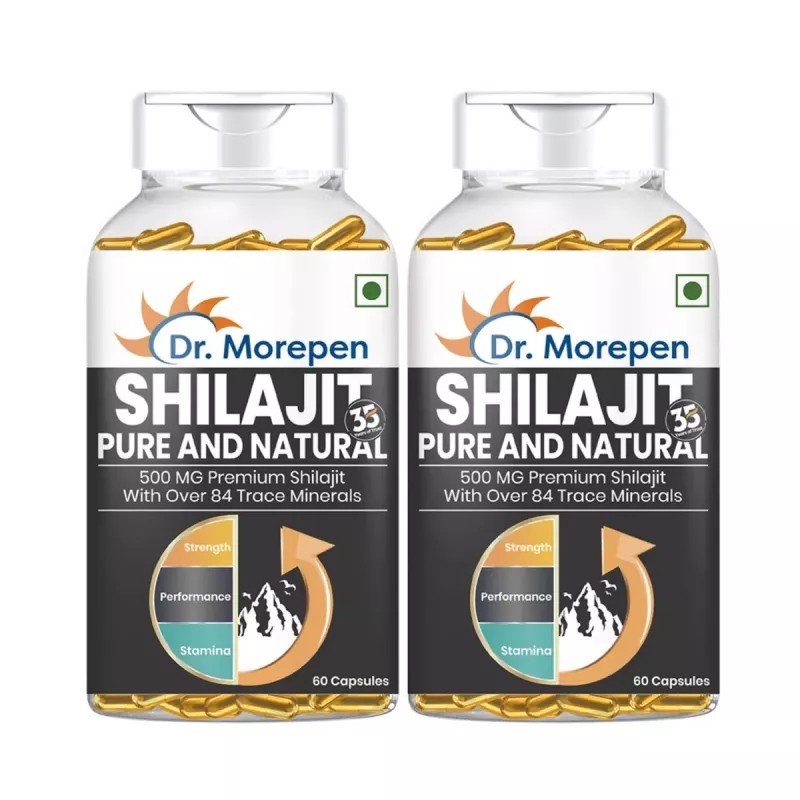 Dr Morepen Shilajit Capsules (60caps, Pack of 2)