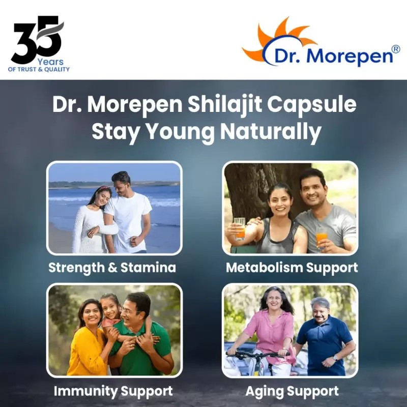 Dr Morepen Shilajit Capsules (60caps, Pack of 2)