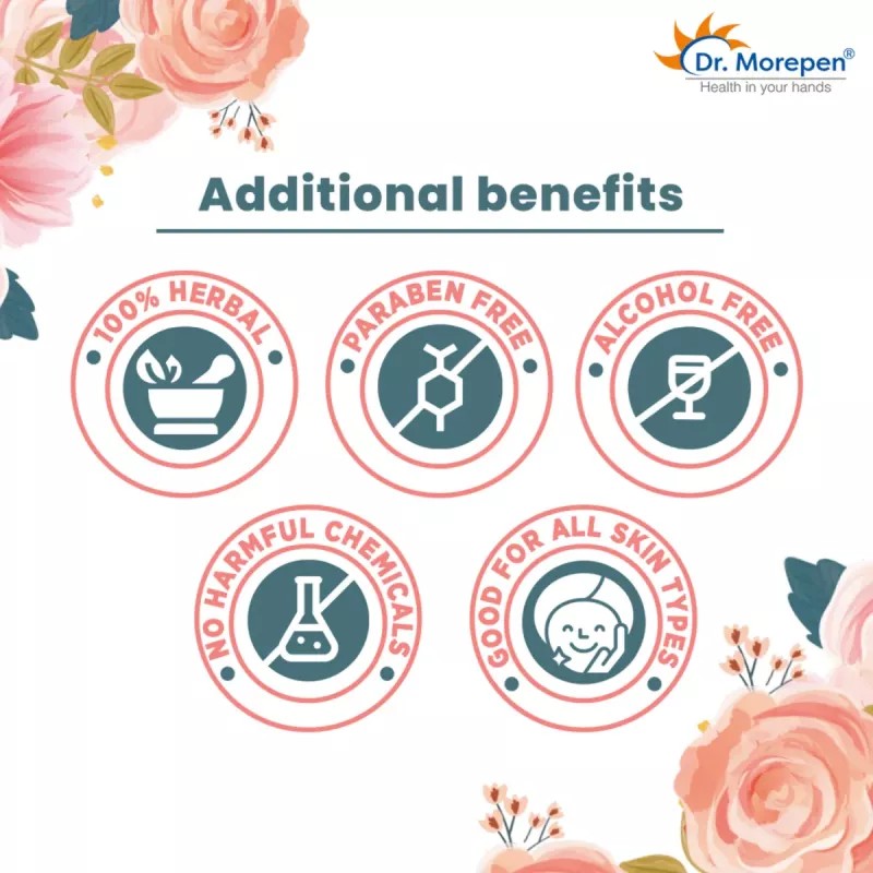 Dr Morepen Pure & Natural Rose Water Spray (100ml, Pack of 2)