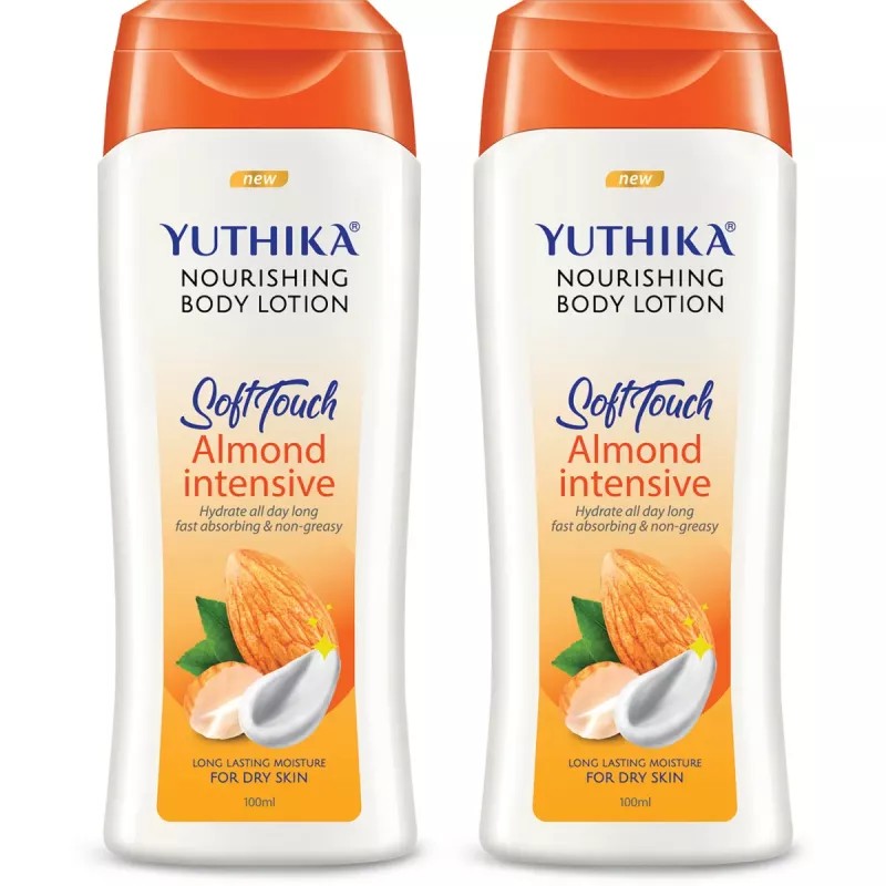 Yuthika Soft Touch Almond Intensive Body Lotion (100ml, Pack of 2)