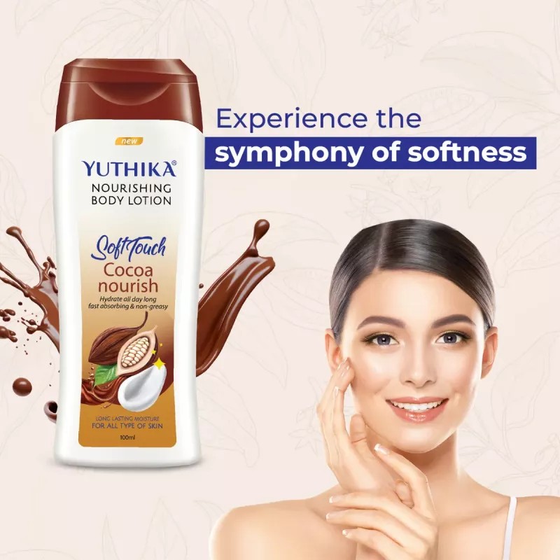 Yuthika Soft Touch Cocoa Nourish Body Lotion (100ml, Pack of 2)