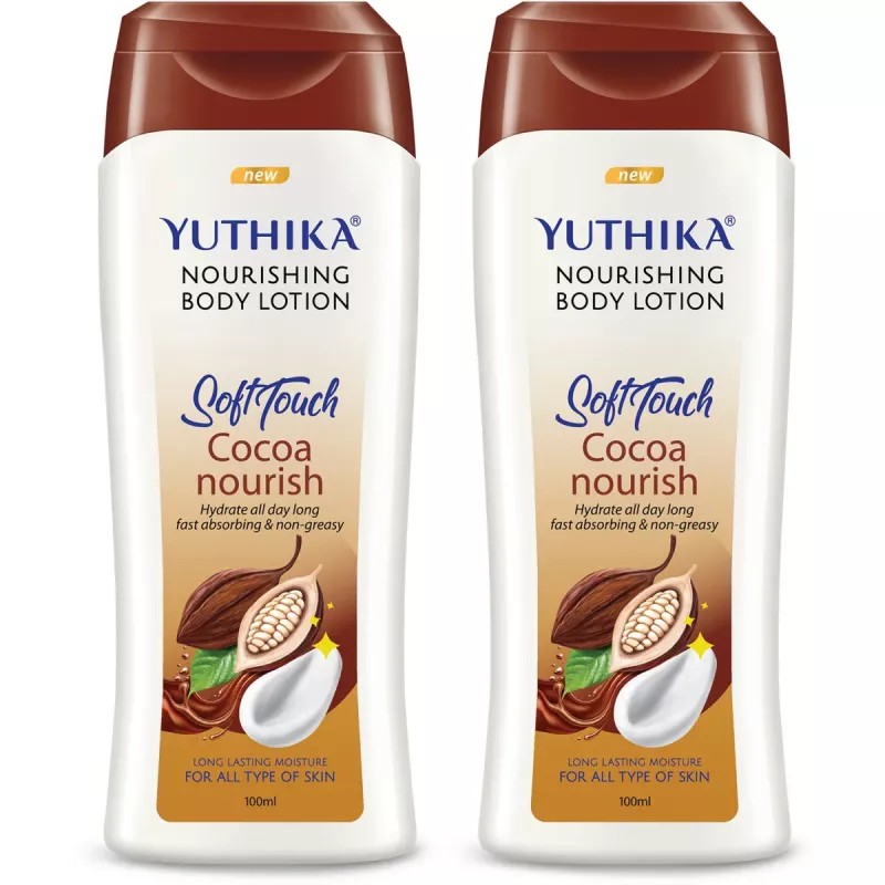 Yuthika Soft Touch Cocoa Nourish Body Lotion (100ml, Pack of 2)