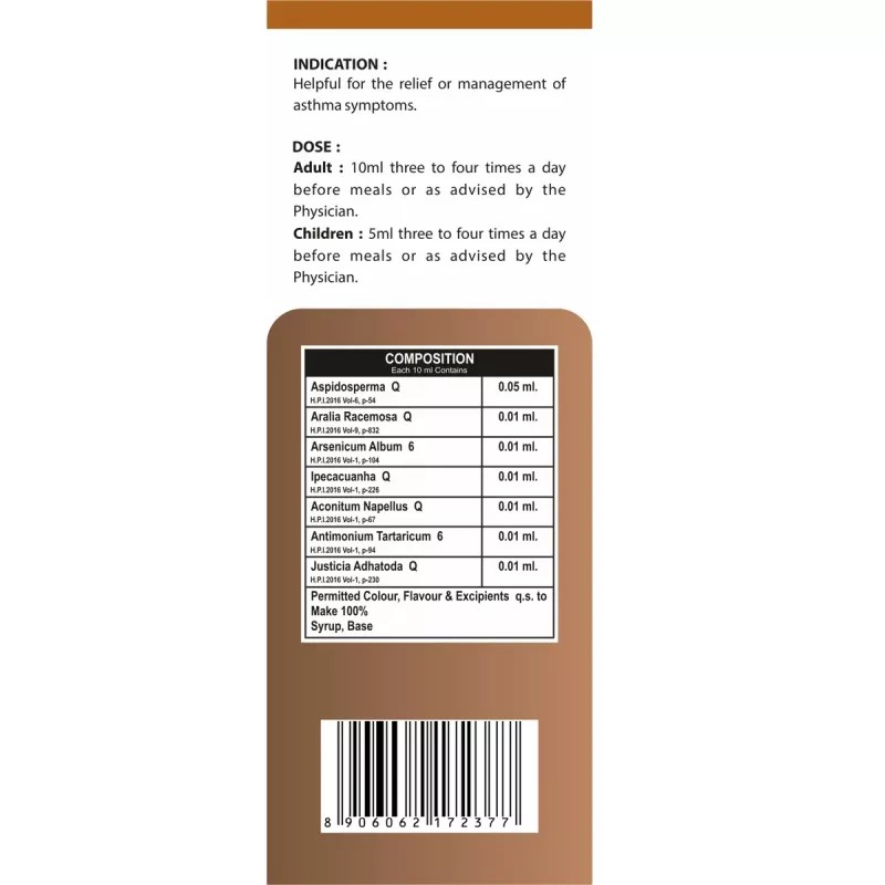 REPL Asthma Health Syrup (450ml)