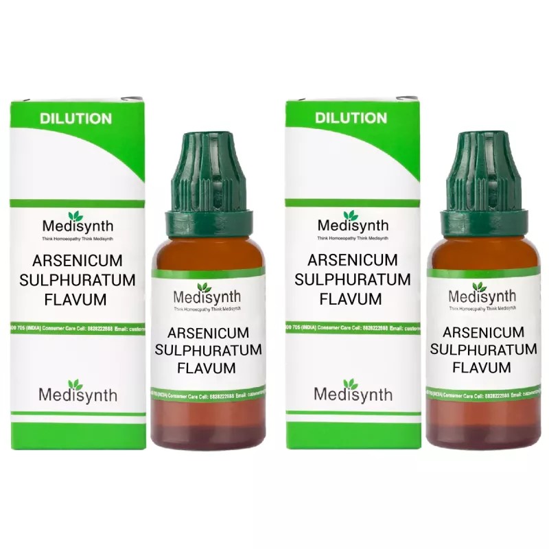 Medisynth Arsenicum Sulphuratum Flavum 1M (1000 CH) (30ml, Pack of 2)