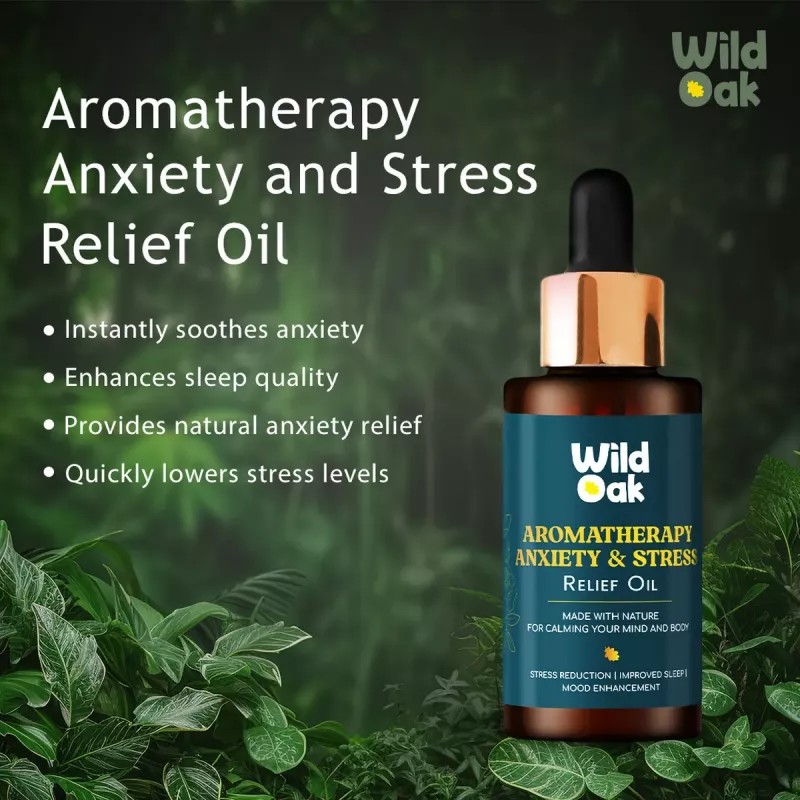 Wild Oak Aromatherapy Anxiety And Stress Relief Oil (50ml)