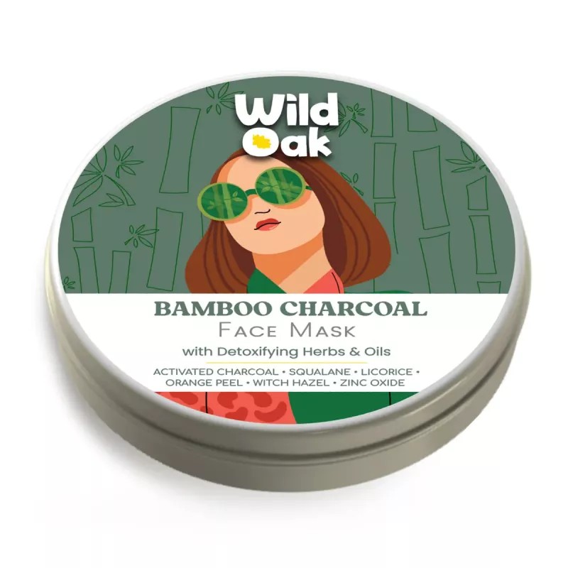 Wild Oak Bamboo Charcoal Face Mask (100g)