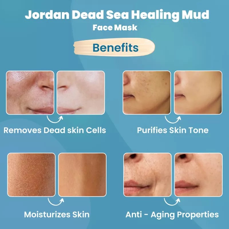 Wild Oak Jordan Dead Sea Healing Mud Face Mask (100g)