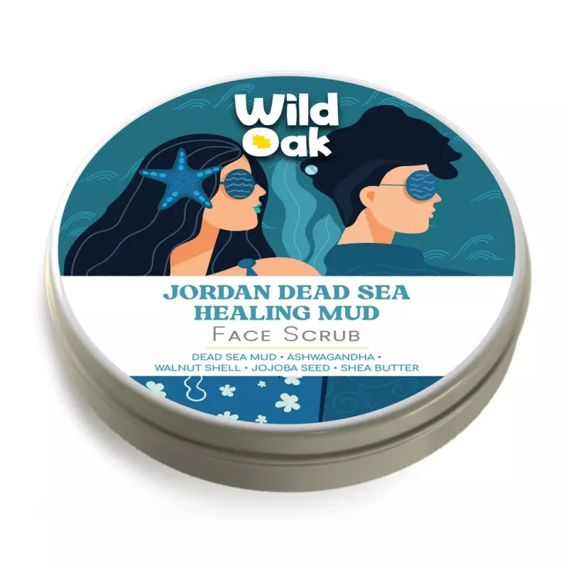 Wild Oak Jordan Dead Sea Healing Mud Face Scrub (100g)