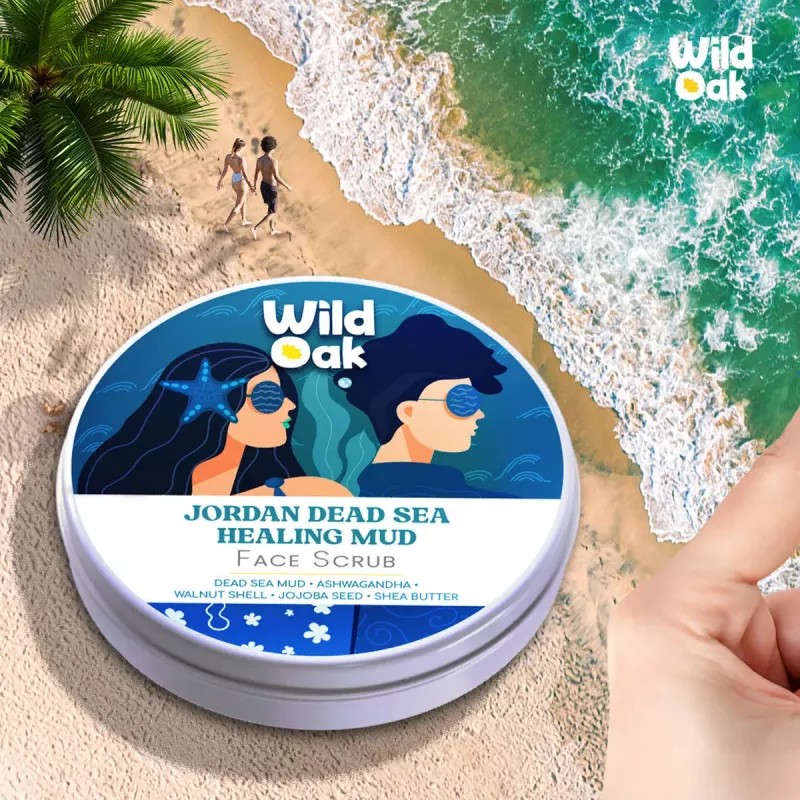 Wild Oak Jordan Dead Sea Healing Mud Face Scrub (100g)