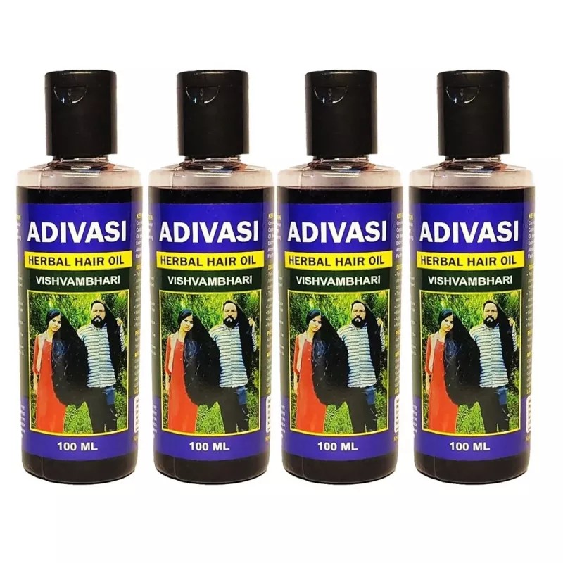 Adivasi Herbal Hair Oil (100ml, Pack of 4)