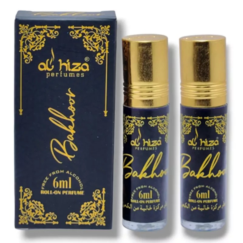 Al Hiza Perfumes Bakhoor Roll-on Perfume Free From Alcohol (6ml, Pack of 2)
