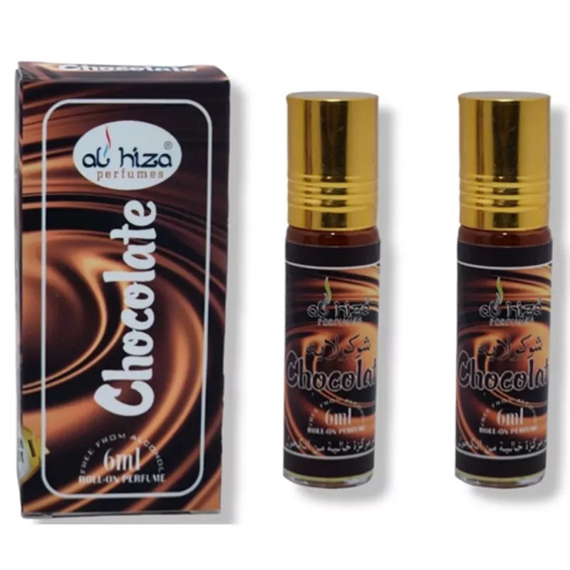 Al Hiza Perfumes Chocolate Roll-on Perfume Free From Alcohol (6ml, Pack of 2)