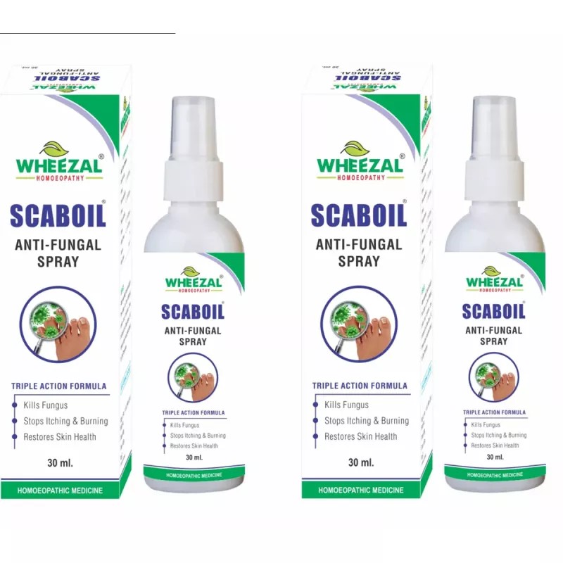 Wheezal Scaboil Anti-Fungal Spray (30ml, Pack of 2)