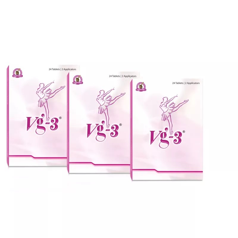 Dharmanis International Vg-3 Tablets For Women (With 2 Applicators) (24tab, Pack of 3)
