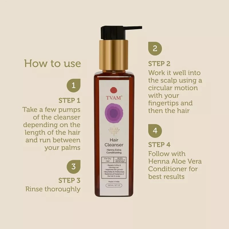 Tvam Hair Cleanser Henna Extra Conditioning (200ml)