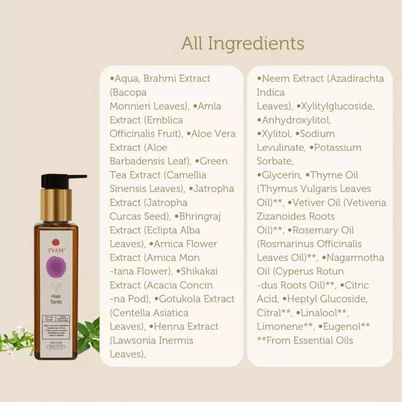 Tvam Hair Tonic Henna Anti-Hair Fall (200ml)