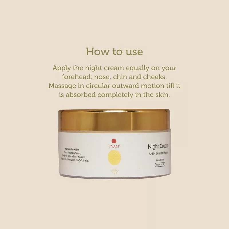 Tvam Night Cream Anti-Wrinkle Mantra (50g)
