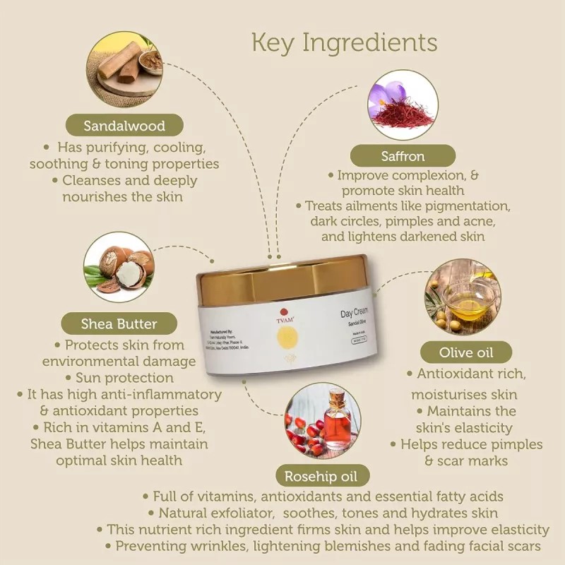 Tvam Day Cream Sandal Olive (50g)