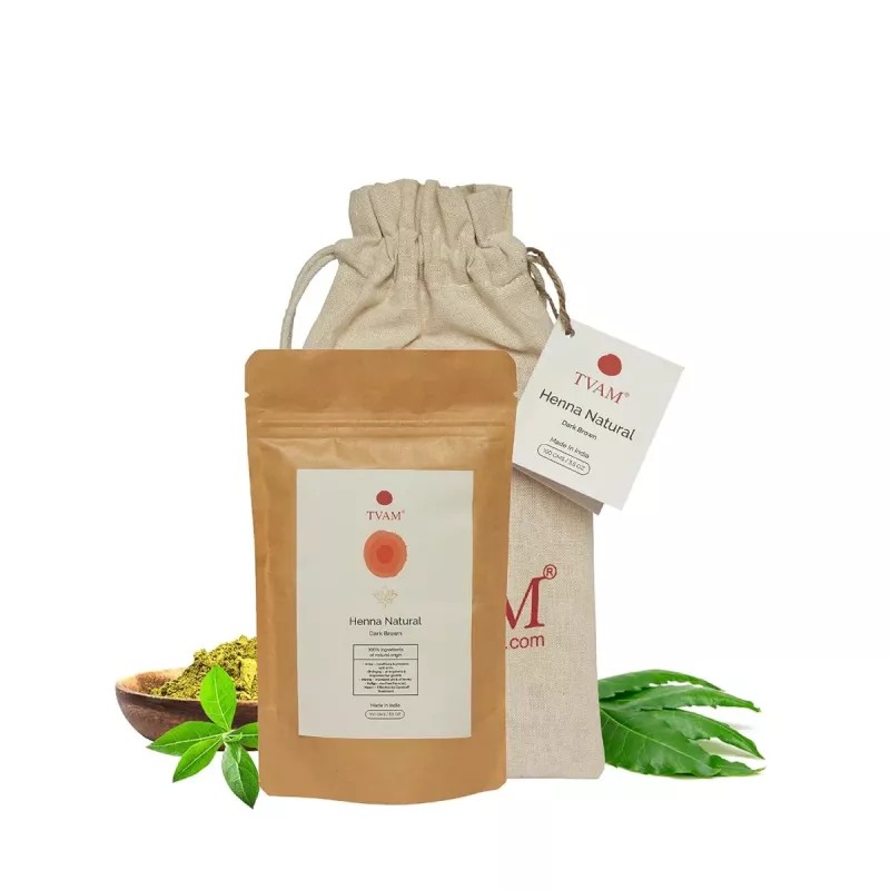 Tvam Henna Natural Powder Dark Brown (100g)