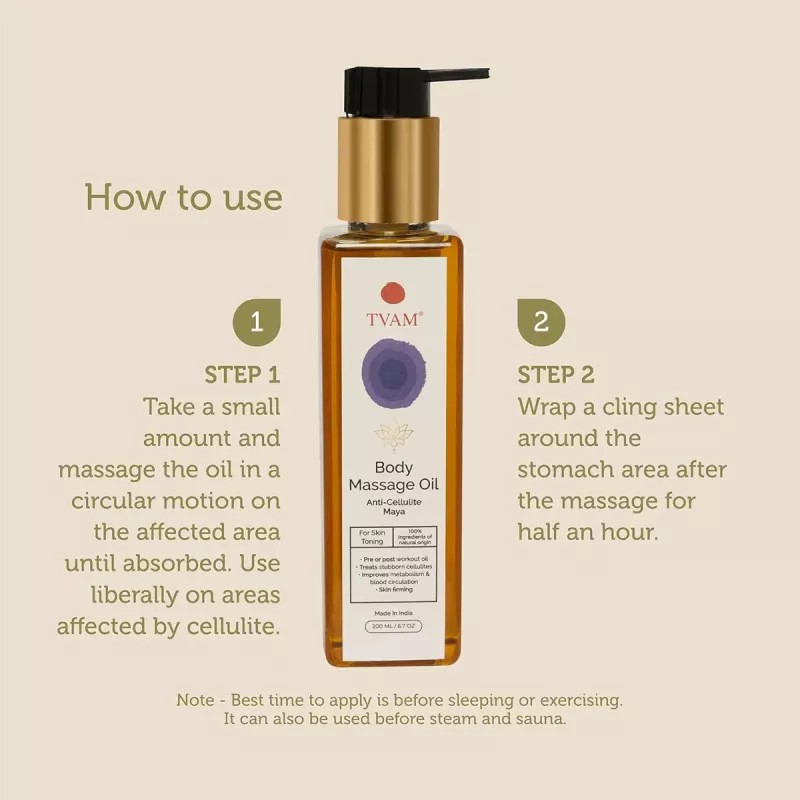 Tvam Body Massage Oil Anti-Cellulite Maya (200ml)