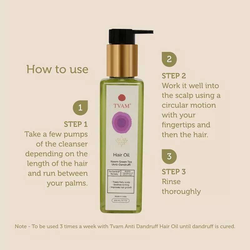 Tvam Hair Oil Neem Green Tea (Anti-Dandruff) (200ml)