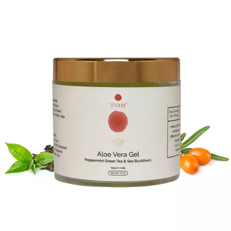 Tvam Aloe Vera Gel Peppermint Green Tea & Sea Buckthorn (100g)