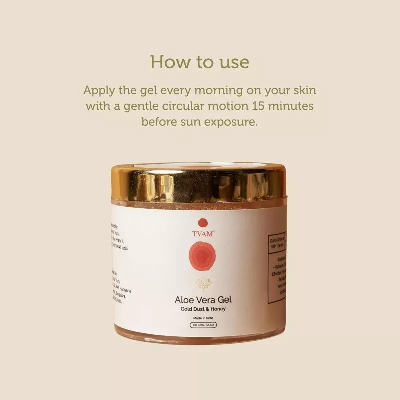 Tvam Aloe Vera Gel Gold Dust & Honey (100g)