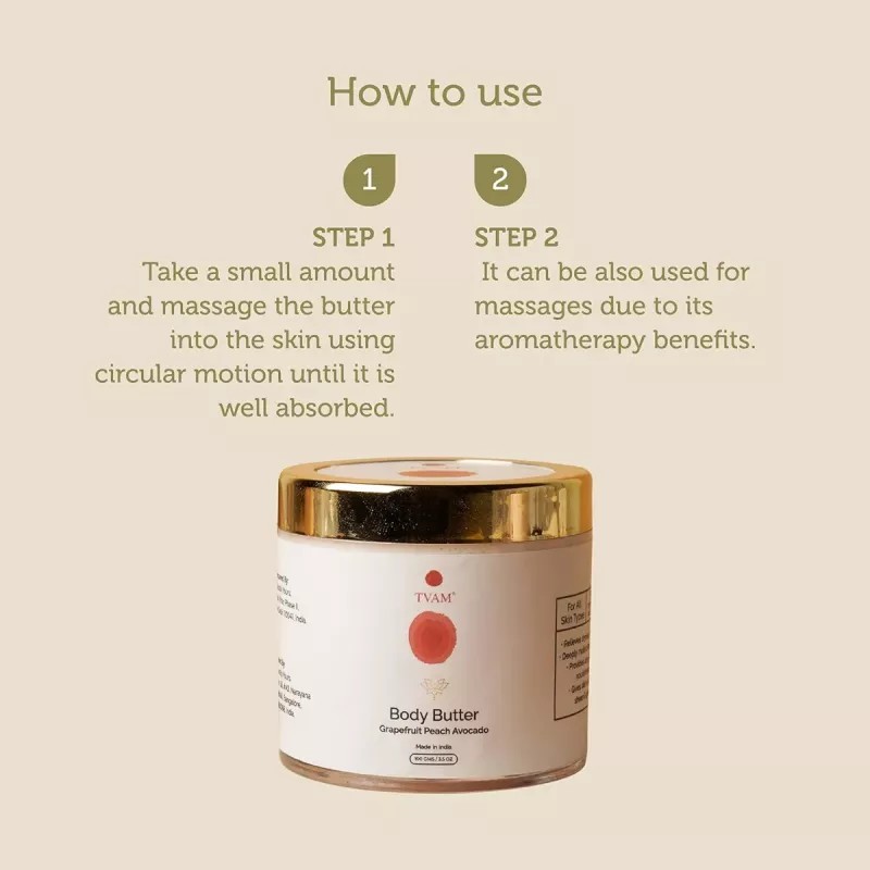 Tvam Body Butter Grapefruit Peach Avocado (100g)