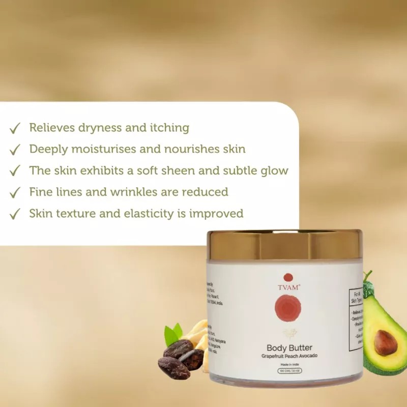 Tvam Body Butter Grapefruit Peach Avocado (100g)