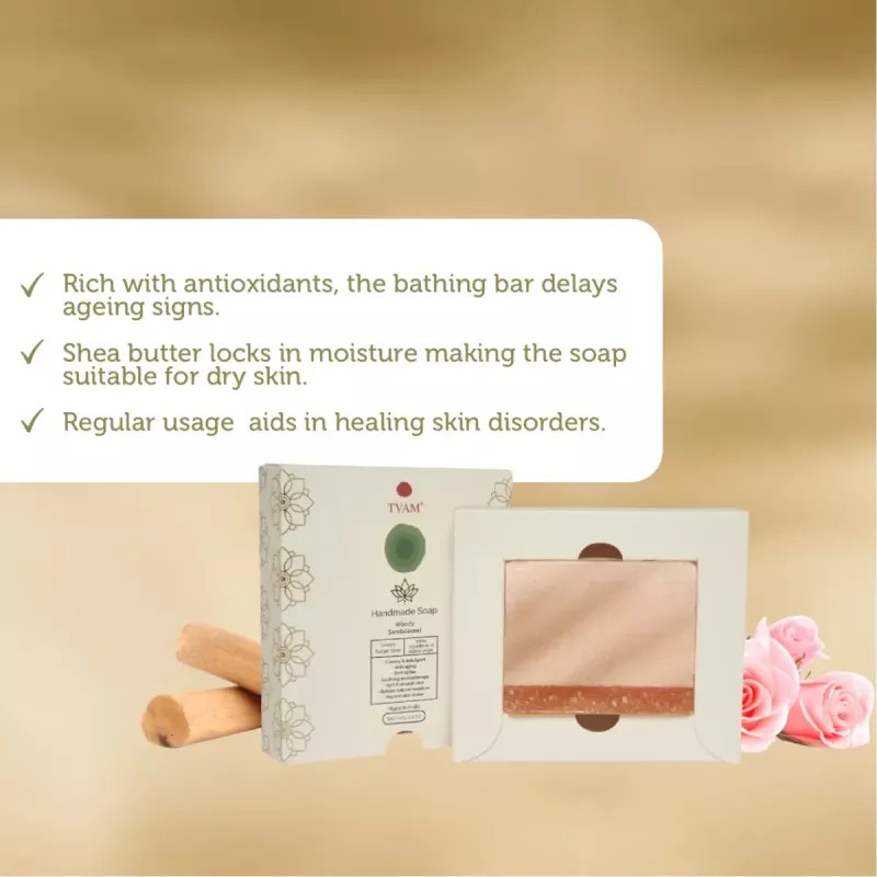 Tvam Handmade Soap Woody Sandalwood (100g)