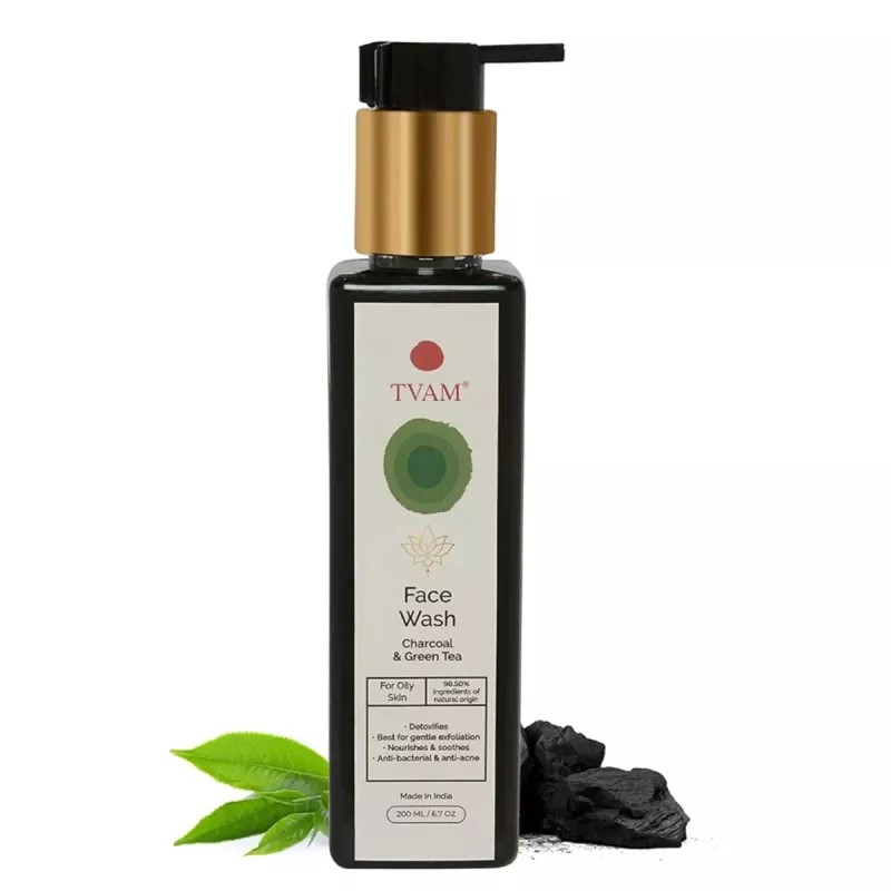 Tvam Face Wash Charcoal & Green Tea (200ml)
