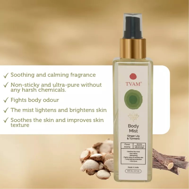 Tvam Body Mist Ginger Lily & Turmeric (200ml)
