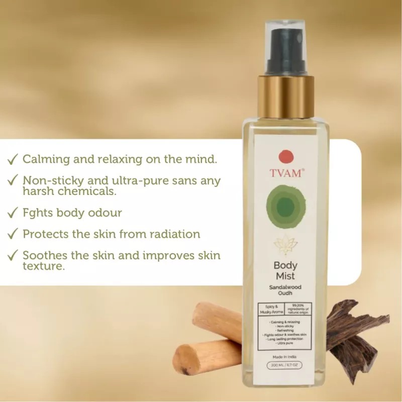 Tvam Body Mist Sandalwood Oudh (200ml)