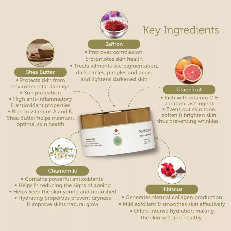 Tvam Foot Cream Hibiscus Chamomile (50g)