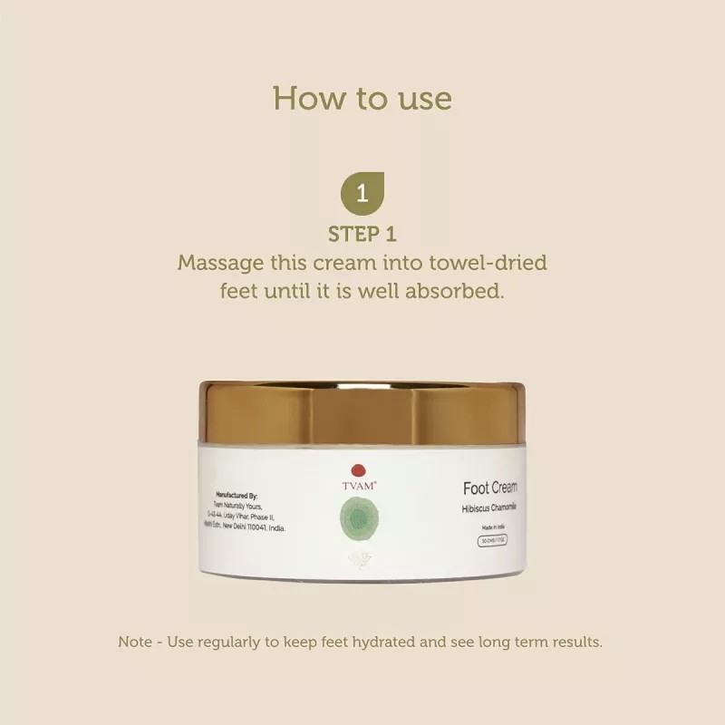 Tvam Foot Cream Hibiscus Chamomile (50g)