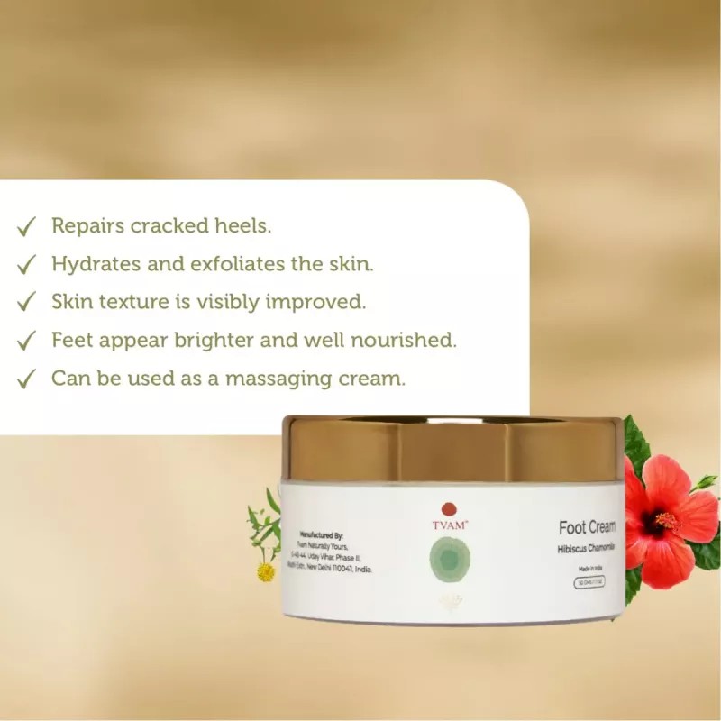 Tvam Foot Cream Hibiscus Chamomile (50g)
