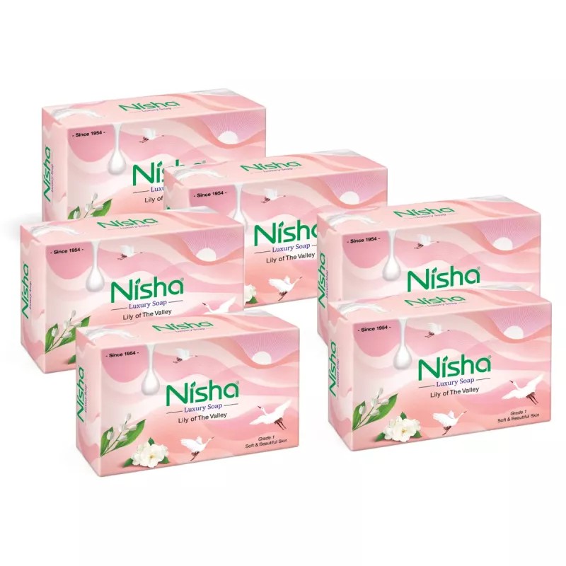 Nisha Luxury Soap Lily of The Valley (100g, Pack of 6)