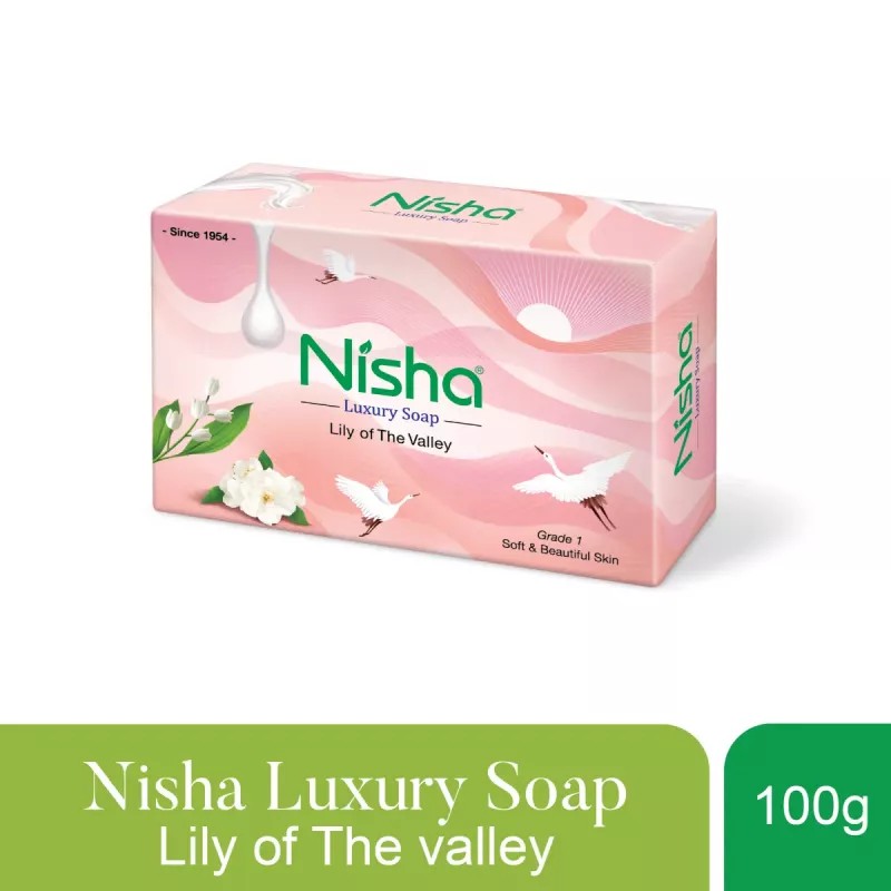 Nisha Luxury Soap Lily of The Valley (100g, Pack of 6)