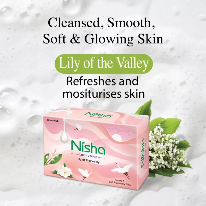 Nisha Luxury Soap Lily of The Valley (100g, Pack of 6)