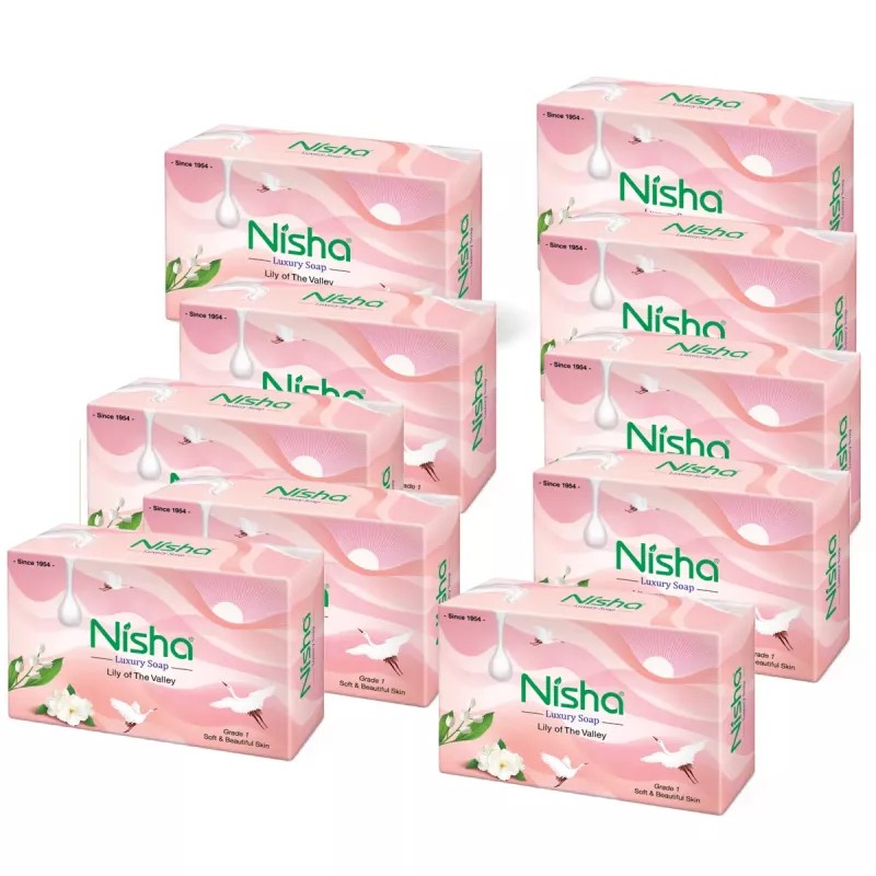 Nisha Luxury Soap Lily of The Valley (100g, Pack of 10)