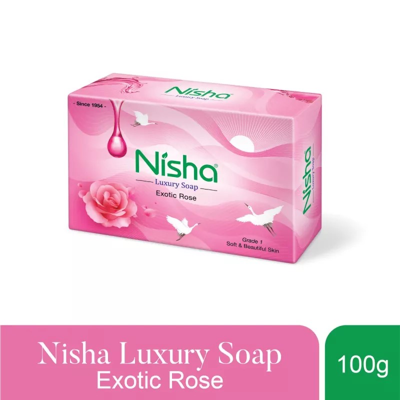 Nisha Luxury Soap Exotic Rose (100g, Pack of 5)
