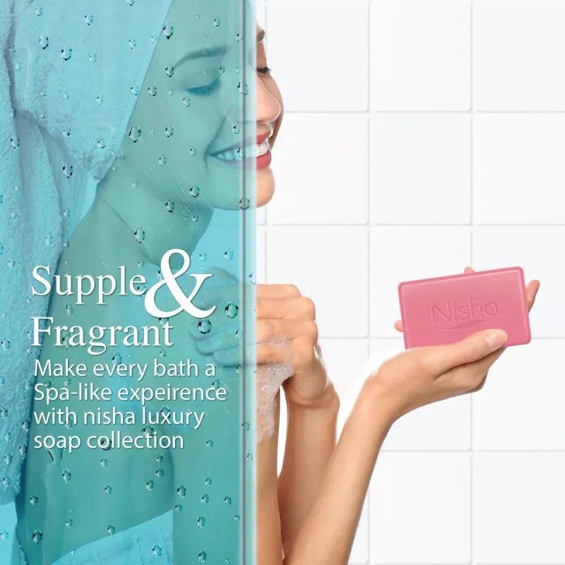 Nisha Luxury Soap Exotic Rose (100g, Pack of 5)